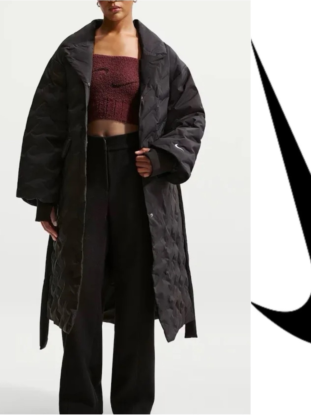Nike Therma-fit Down Oversized black Trench Coat*NWT